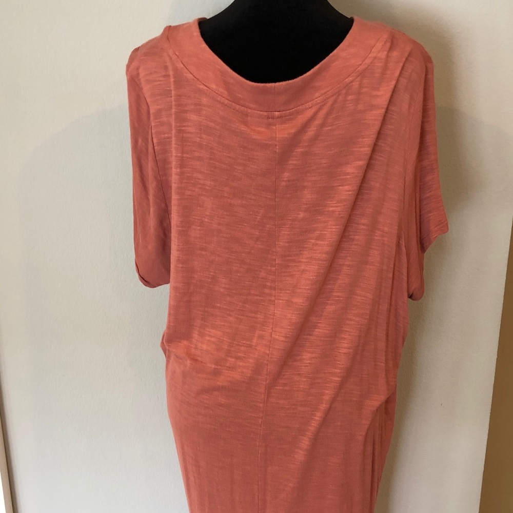 Old Navy Burnt Sienna V-Neck Short Sleeve Tunic, XL Tall - Picture 4 of 14